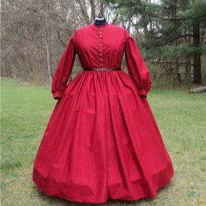 Civil War Victorian Cotton Dress